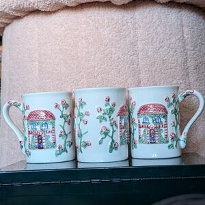 Avon Country Cottage Tea Set Mugs